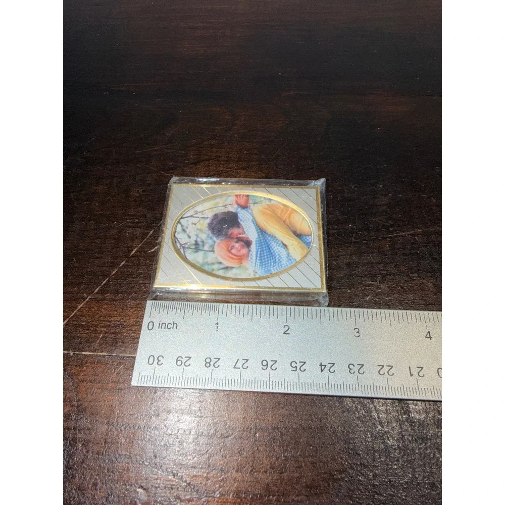 Vintage Miniature Picture Frames‎ Set of 2 Gold Silver Tone 2x2.5 Sealed